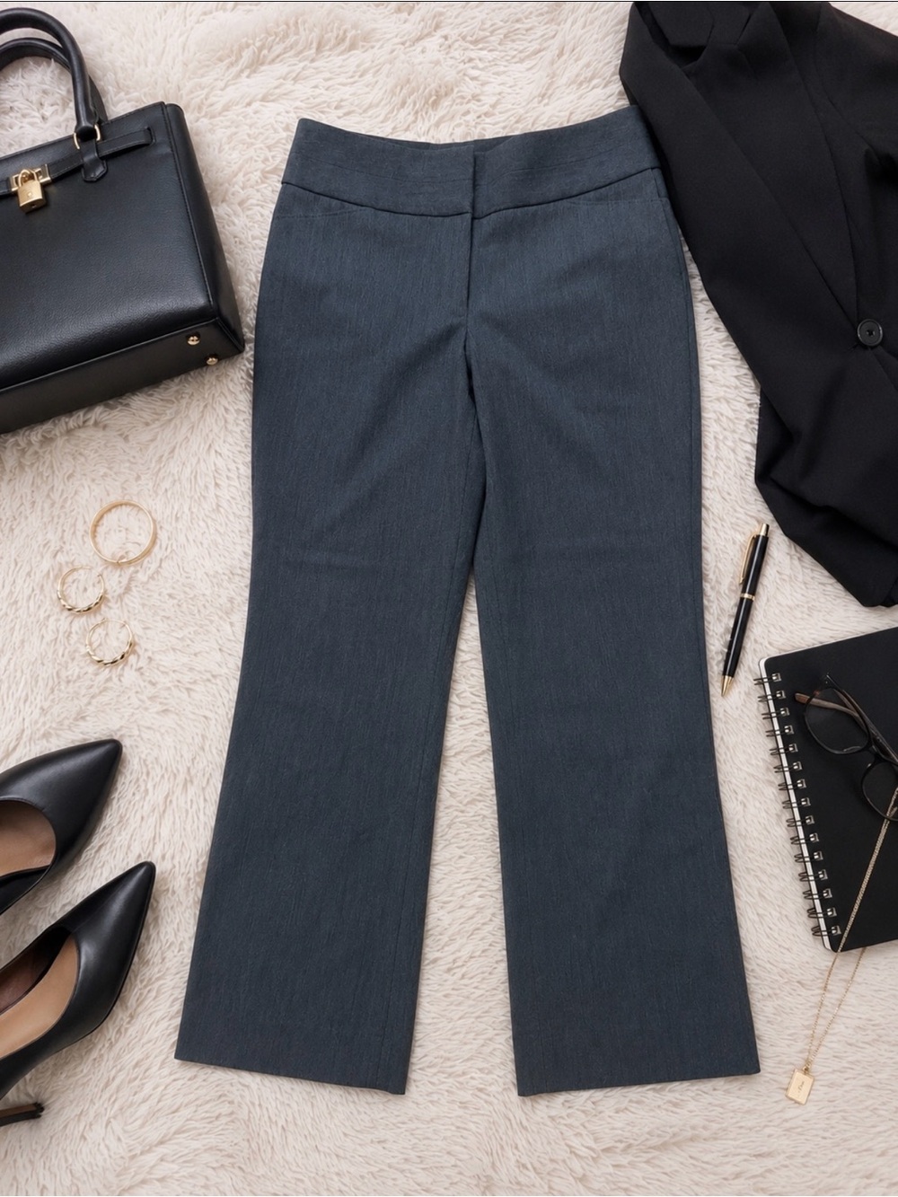 Editor Cropped Pants In Charcoal Gray